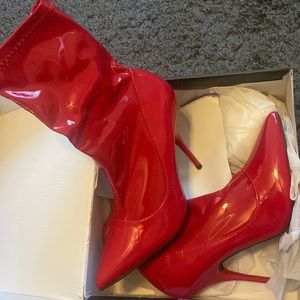 Brand new red boots
